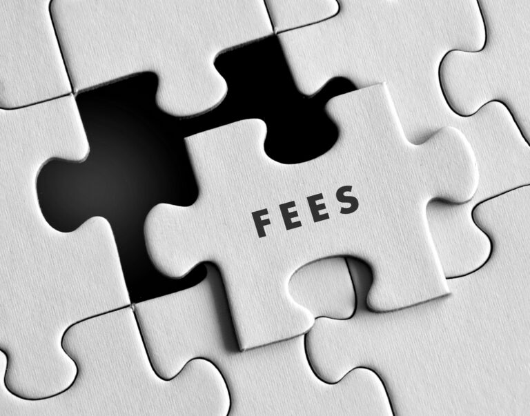 Fees text on puzzle