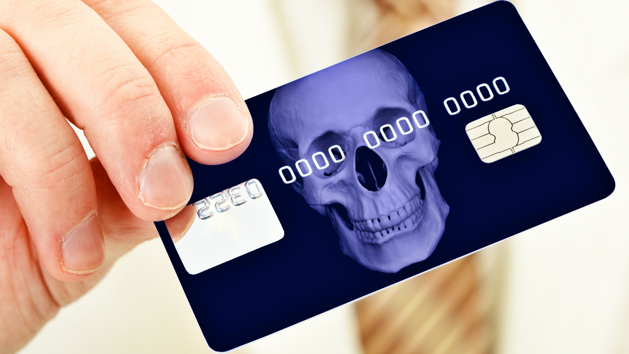 credit card with skull