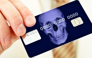 credit card with skull